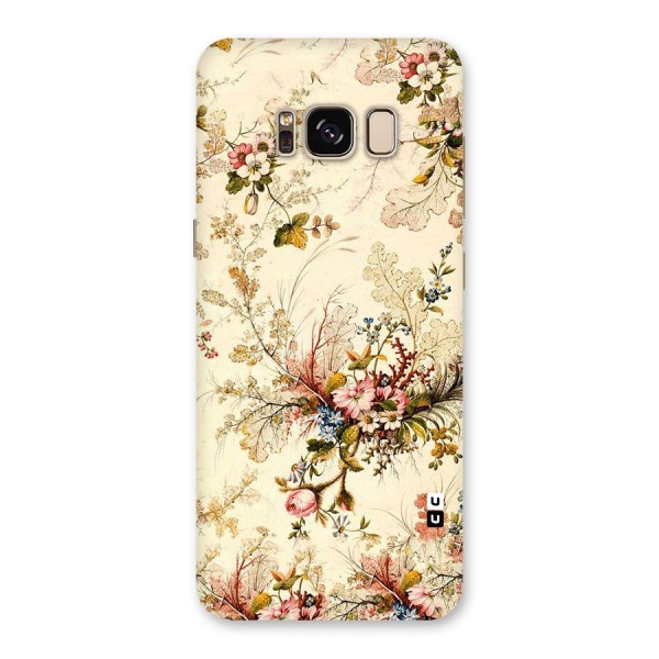 Beige Floral Back Case for Galaxy S8