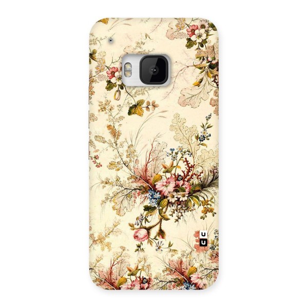 Beige Floral Back Case for HTC One M9