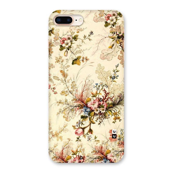 Beige Floral Back Case for iPhone 8 Plus