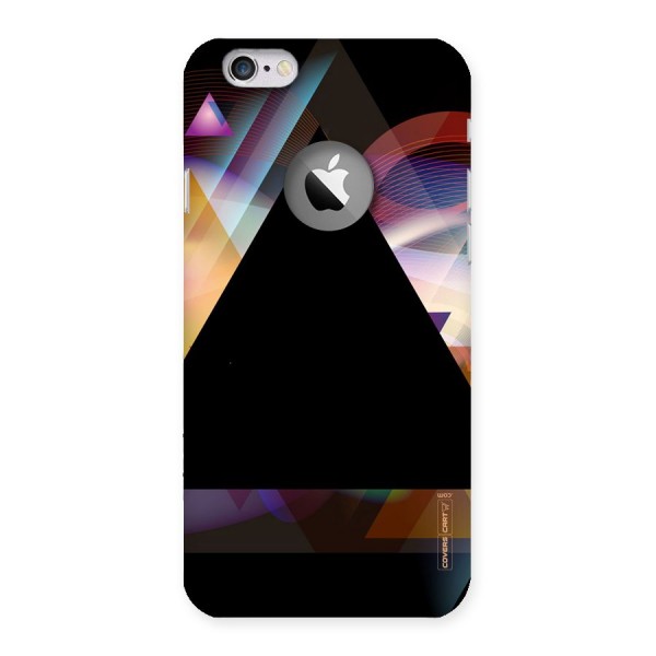 Triangle Black Abstract Back Case for iPhone 6 Logo Cut