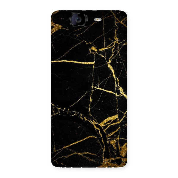 Black And Gold Design Back Case for Canvas Knight A350