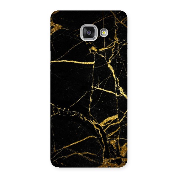 Black And Gold Design Back Case for Galaxy A7 2016