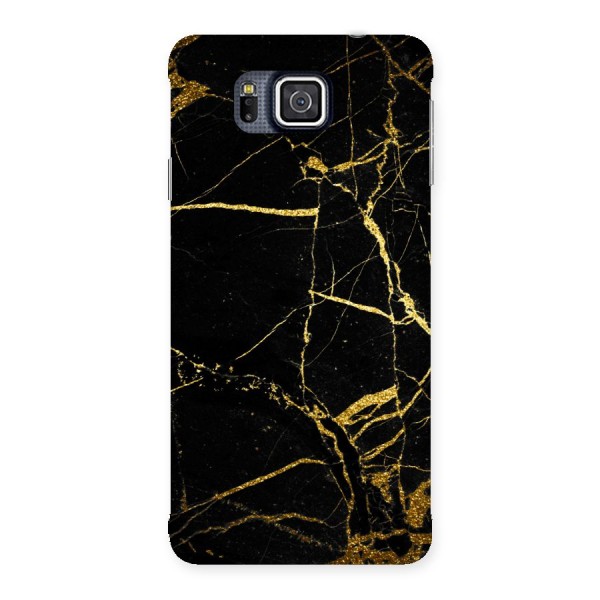 Black And Gold Design Back Case for Galaxy Alpha