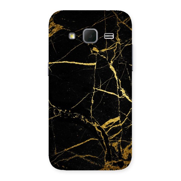 Black And Gold Design Back Case for Galaxy Core Prime