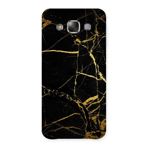 Black And Gold Design Back Case for Galaxy E7