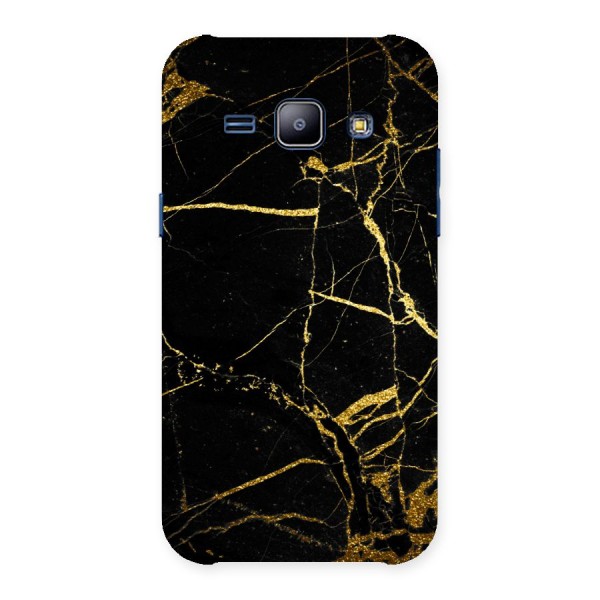 Black And Gold Design Back Case for Galaxy J1