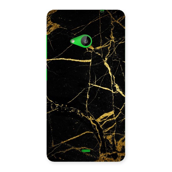 Black And Gold Design Back Case for Lumia 535