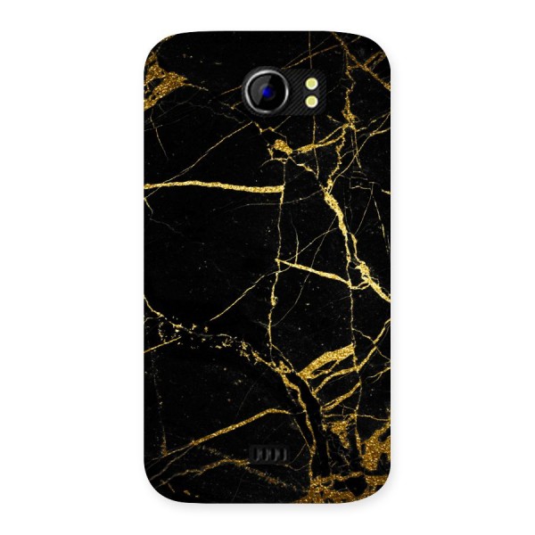 Black And Gold Design Back Case for Micromax Canvas 2 A110