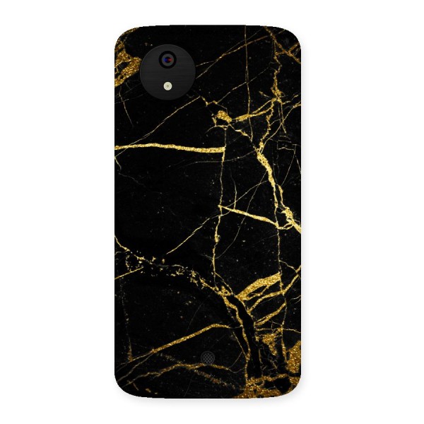 Black And Gold Design Back Case for Micromax Canvas A1