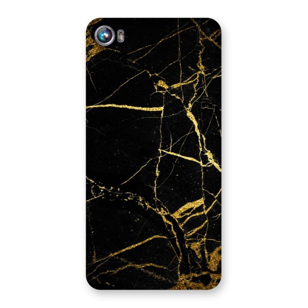 Black And Gold Design Back Case for Micromax Canvas Fire 4 A107