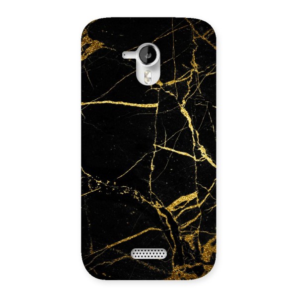 Black And Gold Design Back Case for Micromax Canvas HD A116