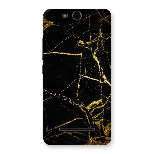 Black And Gold Design Back Case for Micromax Canvas Juice 3 Q392