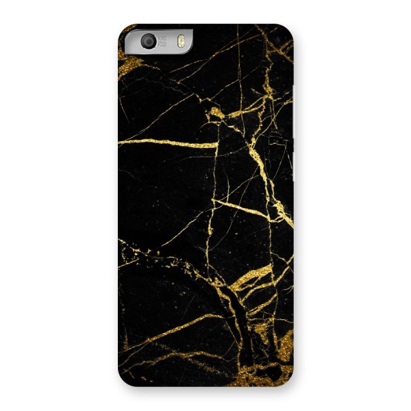 Black And Gold Design Back Case for Micromax Canvas Knight 2