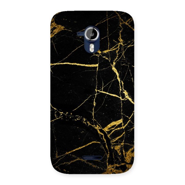 Black And Gold Design Back Case for Micromax Canvas Magnus A117
