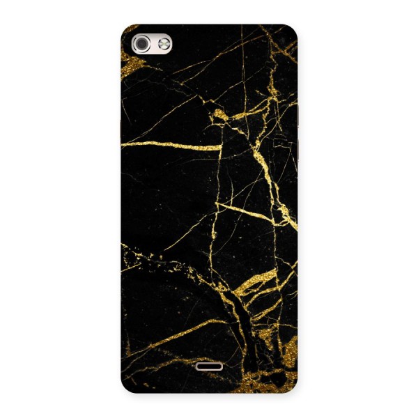 Black And Gold Design Back Case for Micromax Canvas Silver 5