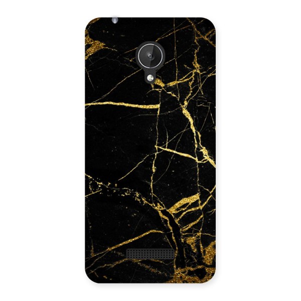 Black And Gold Design Back Case for Micromax Canvas Spark Q380