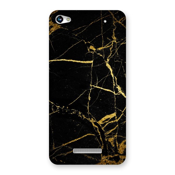 Black And Gold Design Back Case for Micromax Hue 2