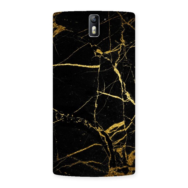 Black And Gold Design Back Case for One Plus One