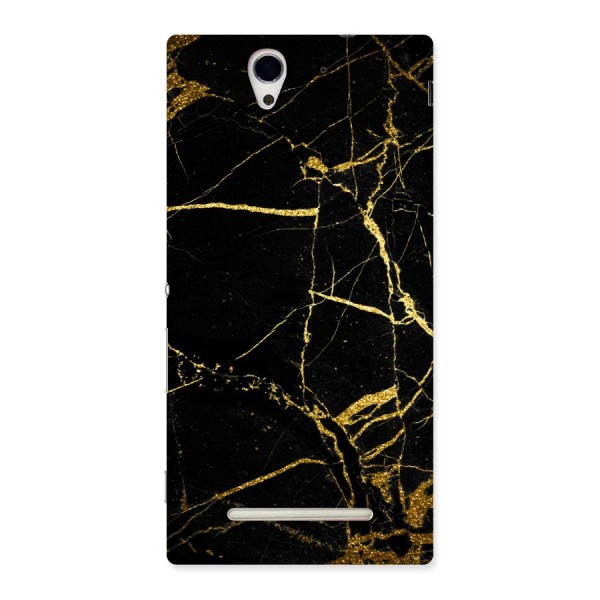 Black And Gold Design Back Case for Sony Xperia C3