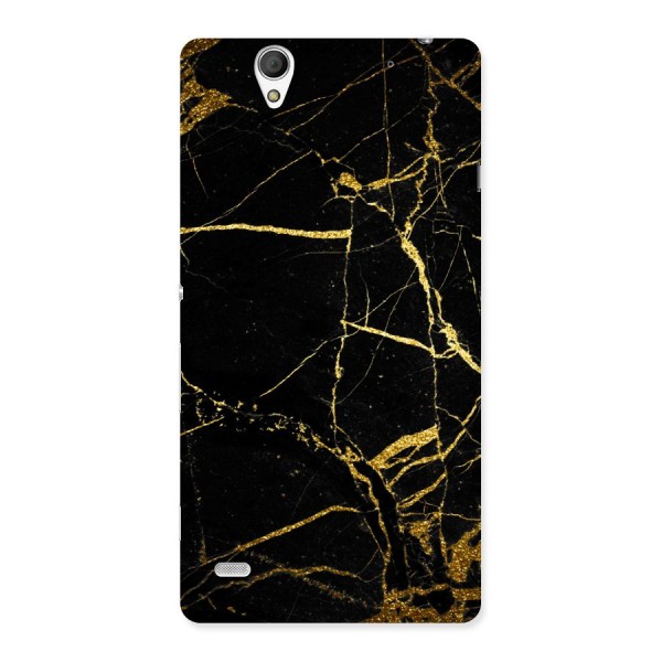 Black And Gold Design Back Case for Sony Xperia C4