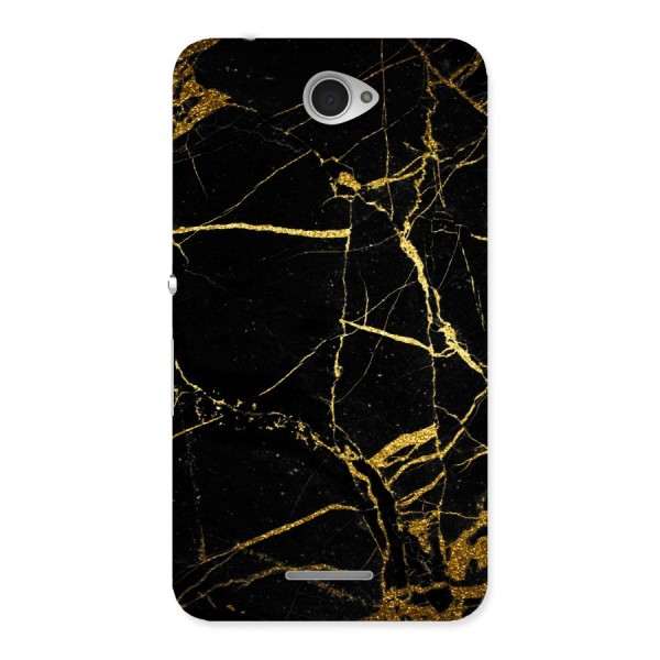 Black And Gold Design Back Case for Sony Xperia E4