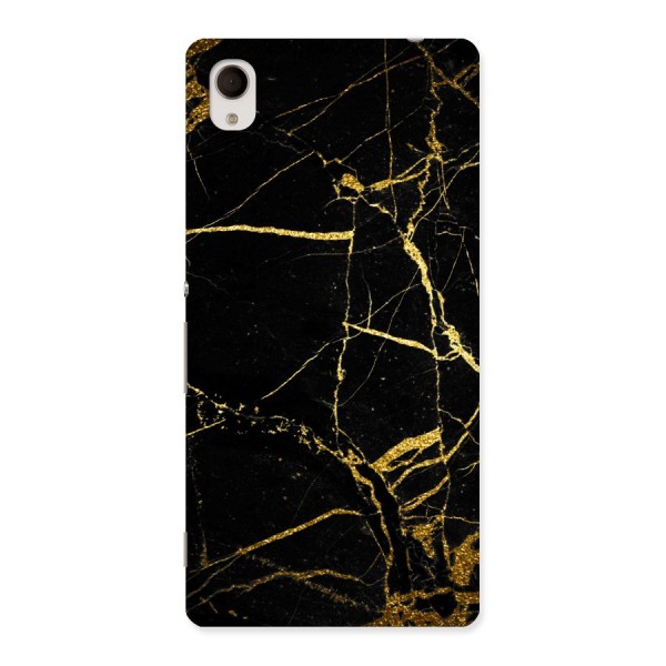Black And Gold Design Back Case for Sony Xperia M4