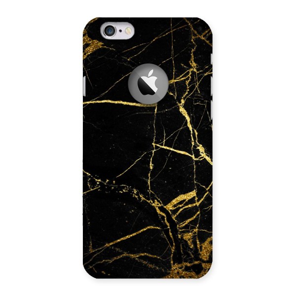 Black And Gold Design Back Case for iPhone 6 Logo Cut