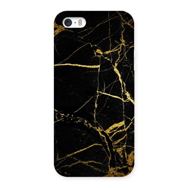 Black And Gold Design Back Case for iPhone SE
