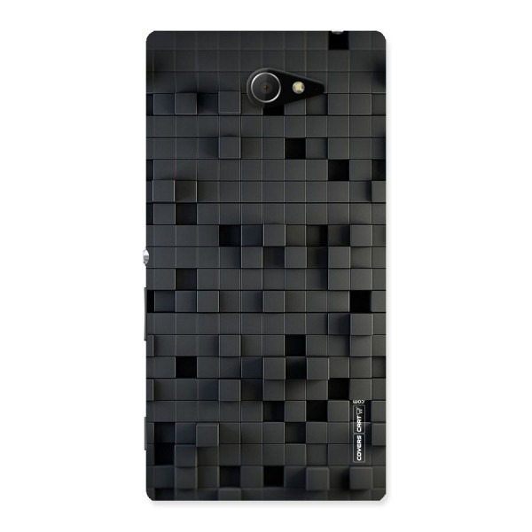 Black Bricks Back Case for Sony Xperia M2