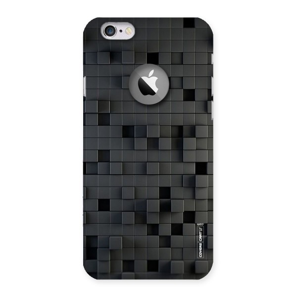 Black Bricks Back Case for iPhone 6 Logo Cut