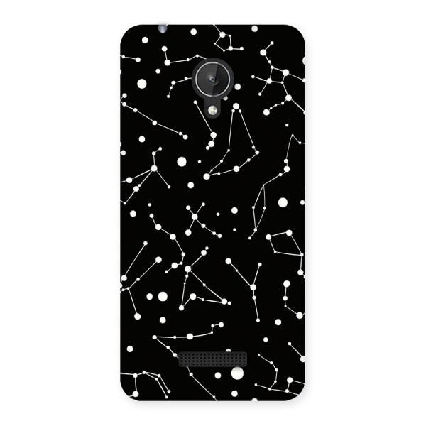 Black Constellation Pattern Back Case for Micromax Canvas Spark Q380