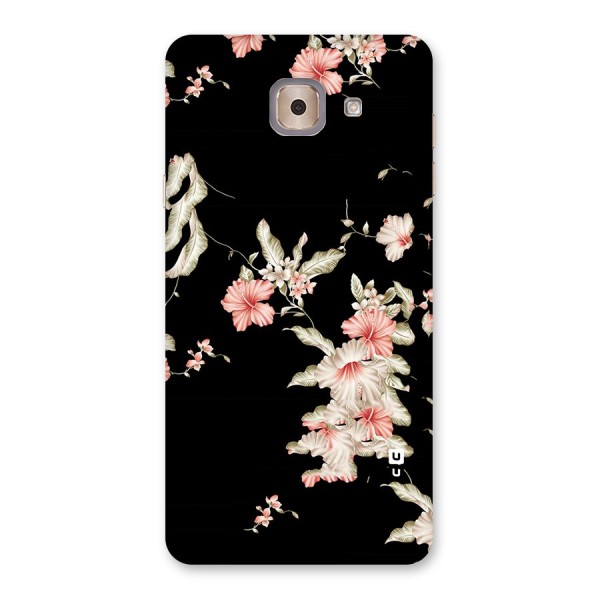 Black Floral Back Case for Galaxy J7 Max