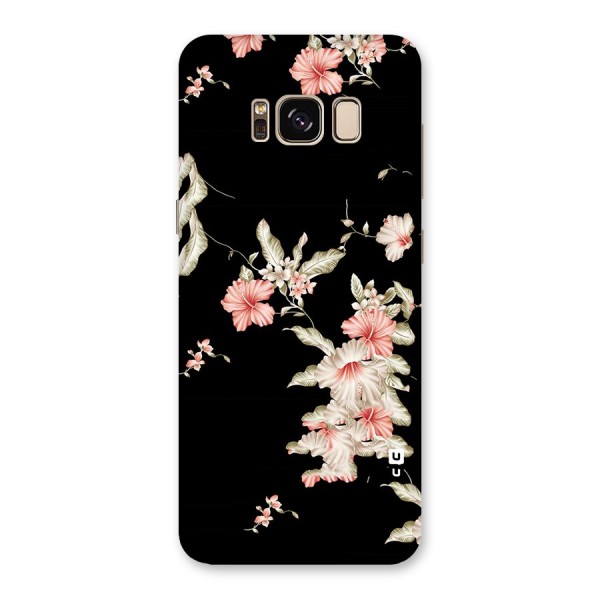 Black Floral Back Case for Galaxy S8