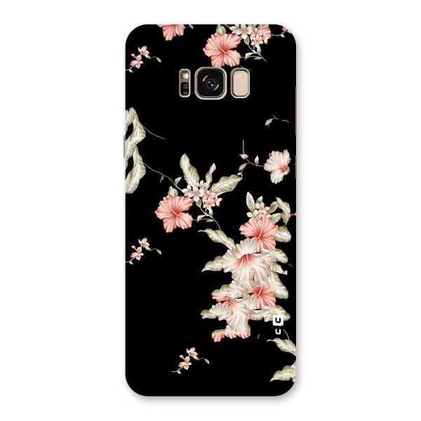 Black Floral Back Case for Galaxy S8 Plus