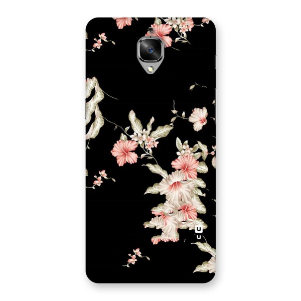 Black Floral Back Case for OnePlus 3T
