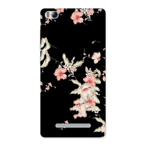 Black Floral Back Case for Xiaomi Mi4i