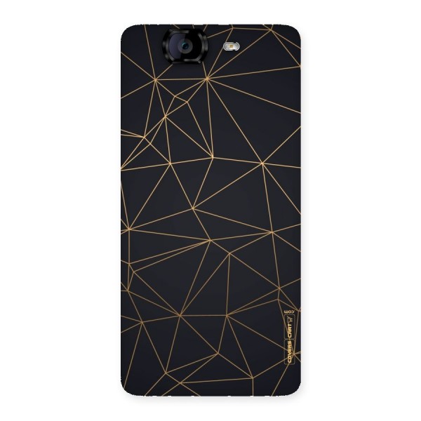 Black Golden Lines Back Case for Canvas Knight A350