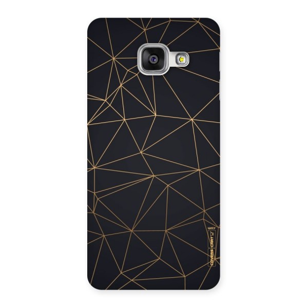 Black Golden Lines Back Case for Galaxy A3 2016