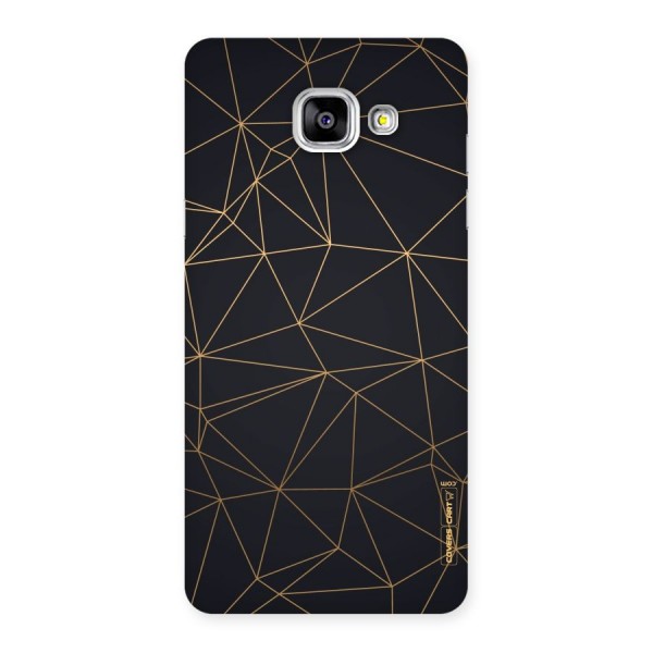 Black Golden Lines Back Case for Galaxy A5 2016
