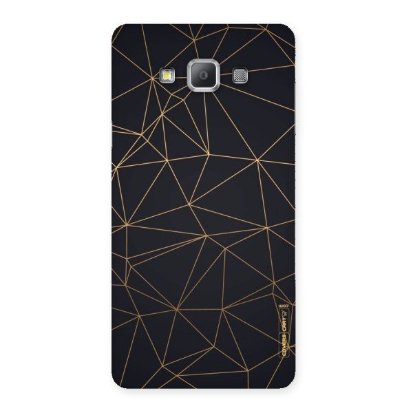 Black Golden Lines Back Case for Galaxy A7