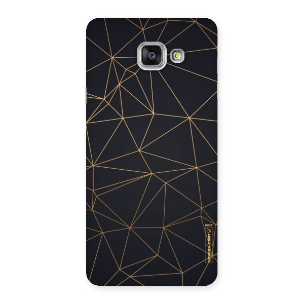 Black Golden Lines Back Case for Galaxy A7 2016