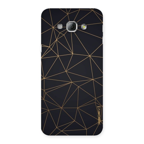 Black Golden Lines Back Case for Galaxy A8