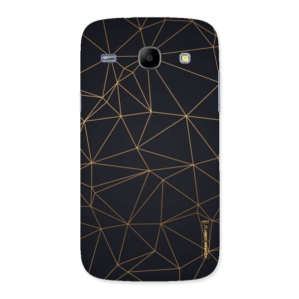 Black Golden Lines Back Case for Galaxy Core