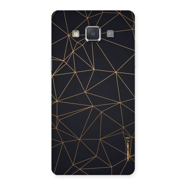 Black Golden Lines Back Case for Galaxy Grand 3