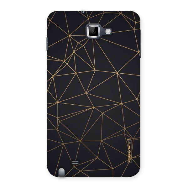Black Golden Lines Back Case for Galaxy Note