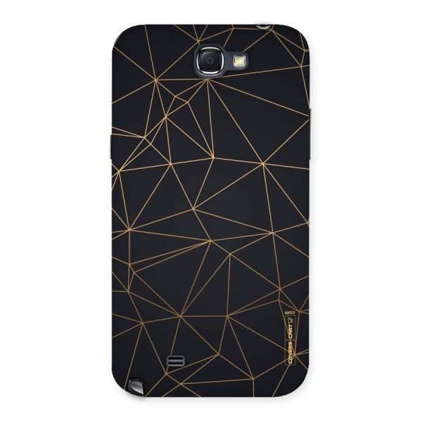 Black Golden Lines Back Case for Galaxy Note 2
