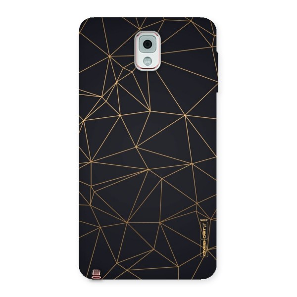 Black Golden Lines Back Case for Galaxy Note 3