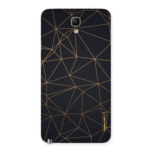 Black Golden Lines Back Case for Galaxy Note 3 Neo