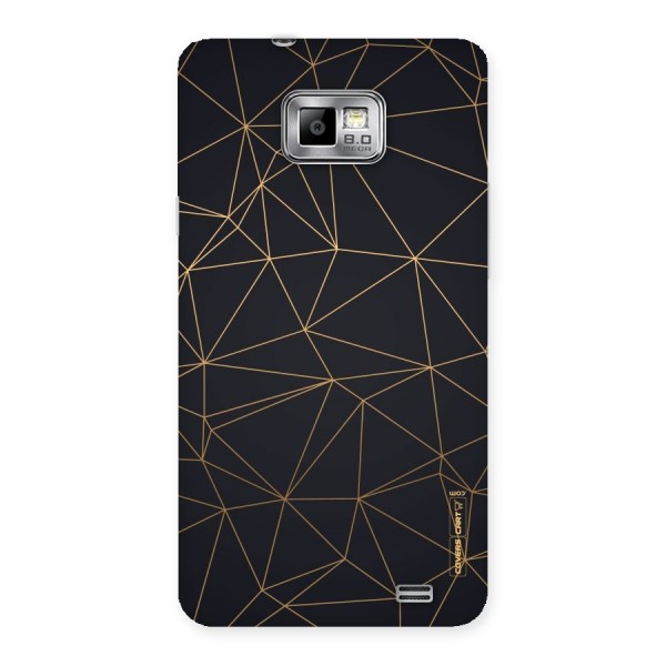 Black Golden Lines Back Case for Galaxy S2