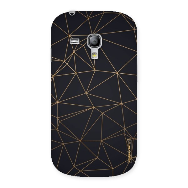 Black Golden Lines Back Case for Galaxy S3 Mini